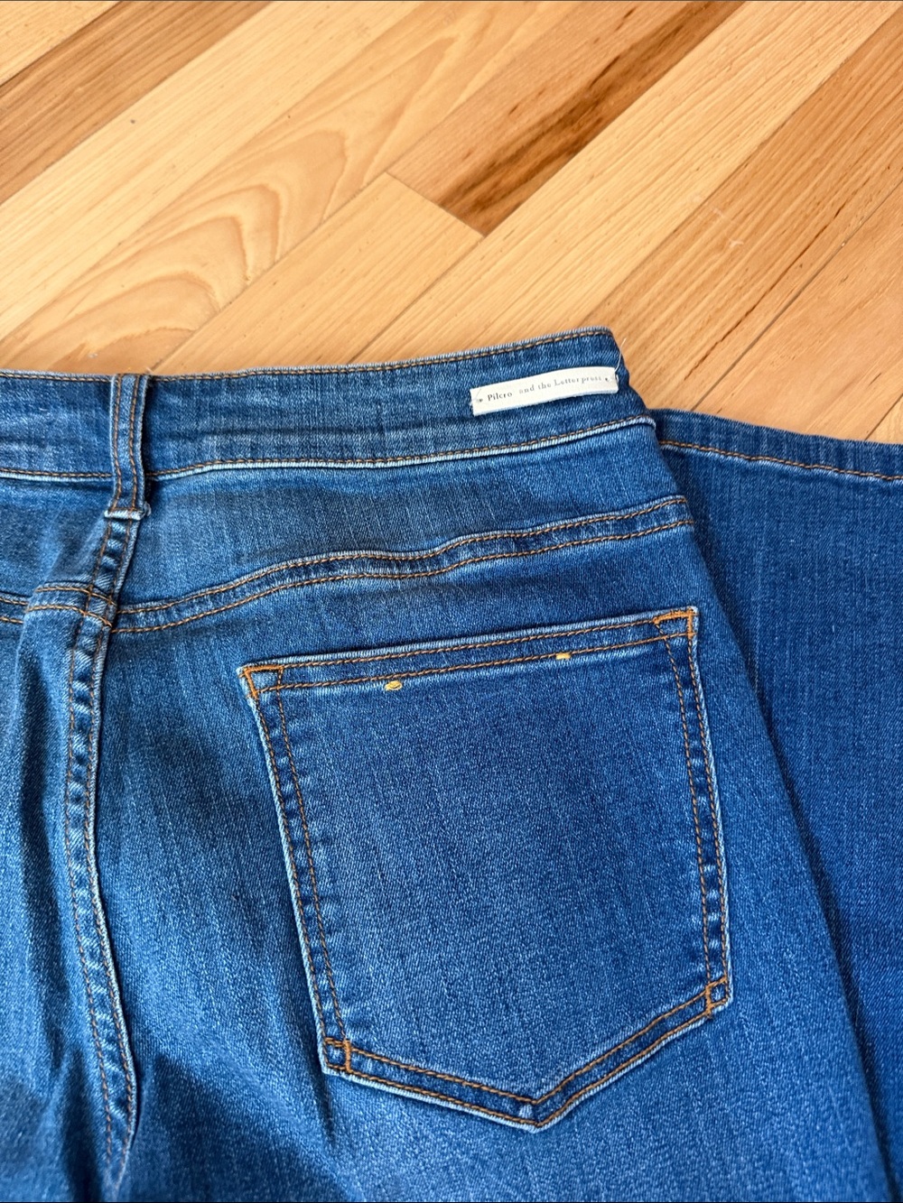 Pilcro and the Letterpress Deep Blue High-Rise Wide-Leg Jeans - Picture 8 of 11